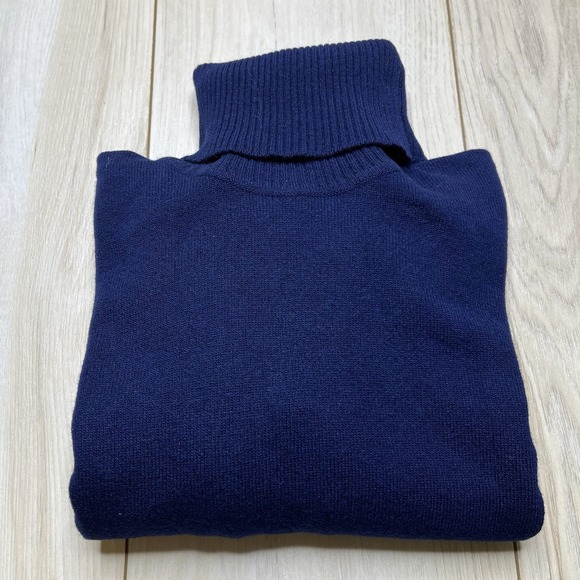 Robert Maynard Sweaters - Robert Maynard Womens 100% Cashmere Blue Turtle Neck Sweater Small Scotland VTG